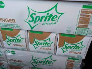 4 - 12 pack Sprite Ginger Zero Suga...