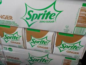 4 - 12 pack Sprite Ginger Zero Suga...
