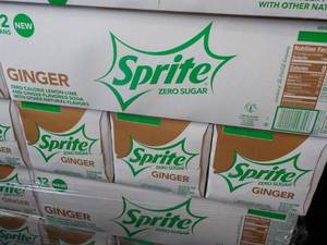4 - 12 pack Sprite Ginger Zero Suga...