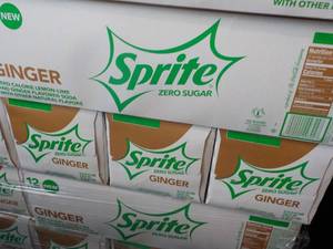 4 - 12 pack Sprite Ginger Zero Suga...