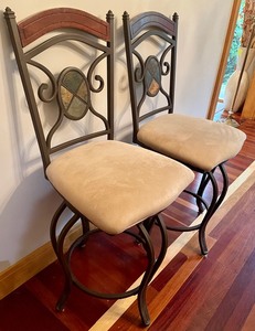 lot 38 image: 2 Beautiful Bar Height Stools