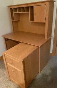 lot 45 image: Desk with Secret File Cabinet