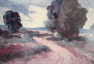 lot 26 image: Framed Colorful Scenic Print