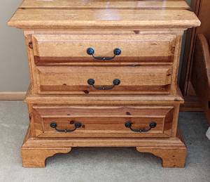 lot 30 image: Belle Reve King Bed Frame and Matching Nightstands