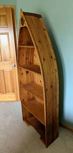 lot 37 image: Ducks Unlimited Canoe Bookshelf