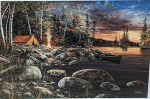lot 67 image: Framed Twilight Fire Print by Jim Hansel