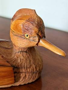 lot 48 image: Carved Wood Duck Decoy by D.Ritter