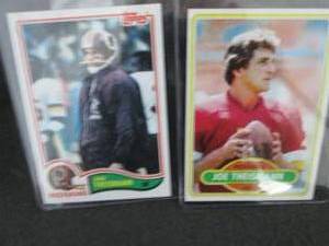 136. 1980 & 1982 Topps Joe Theisman...