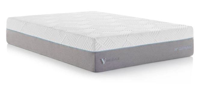 lot 623 image: Wellsville 14 Inch Gel Hybrid Mattress in Queen - New In Box