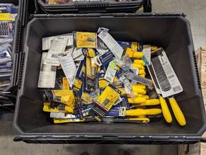 lot 831 image: One Bin of Shelf-Pulled ToolsBits