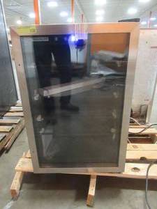 lot 30 image: Frigidaire 4.4 Cu. ft. 126-Can Beverage Center Refrigerator, EFMIS155, Stainless Steel, EFMIS155 - Scratch and Dent - In Good Working Condition.