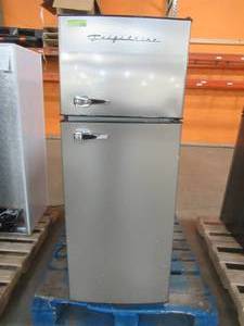 lot 46 image: Frigidaire 7.5 cu. ft. Mini Refrigerator in Platinum with Top Freezer, EFR751 - Scratch and Dent - In good working condition.
