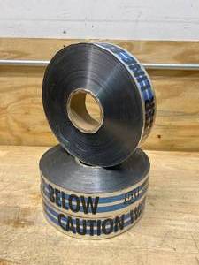 lot 39 image: Lot of 3 Rolls of Caution Tape (Caution Water Line Below)
