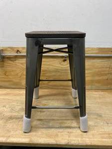 lot 18 image: HAMPDEN Industrial 24 Counter Height Barstool Natural Metal