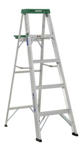 lot 59 image: WERNER 5 ft. Aluminum Step Ladder with 225 lb. Load Capacity Type II Duty Rating