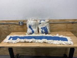lot 89 image: RUBBERMAID Lot of 3- Commercial Kut-A-Way 48 Dust Mops