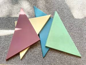lot 23 image: Mid Century Colorful Triangle Tray Set
