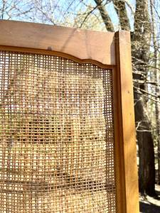 lot 40 image: 3 Sets of Mid Century Ratan Hinge Screen Doors