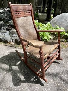 lot 72 image: Old Rocking Chair - Cane Seat AS IS&nbsp