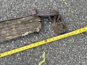 lot 113 image: Antique IronWood Forged Horse Yoke
