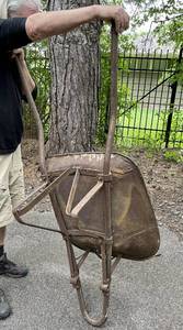 lot 136 image: Antique Wheelbarrow
