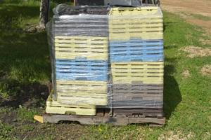 lot 7 image: Pallet of Dinnerware items and dishwasher racks