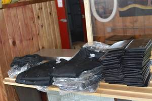 lot 102 image: XL Chef coats, Chef Caps and Server Books