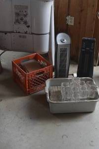 lot 106 image: 2 Heaters, Table Top Candles and Floor Tiles