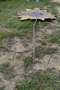 lot 161 image: Roughly 11 ft sunflower garden stake