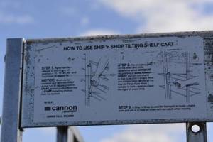 lot 80 image: Cannon Equipment Ship N Shop Aluminum Tilting Shelf Cart