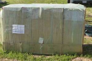 lot 50 image: 30 boxes of 12 in a case of unused gallon jugs and caps