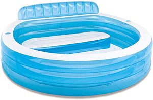 lot 41 image: Intex Swim Center Inflatable Family Lounge Pool, 90 X 86 X 31