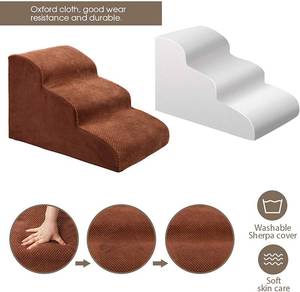 lot 117 image: Topmart 3 Tier Non-Slip Foam Dog Steps
