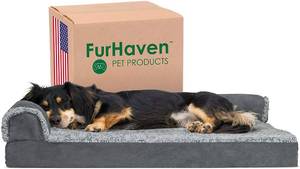 lot 110 image: Furhaven Orthopedic Cooling Gel and Memory Foam Pet Bed, Medium