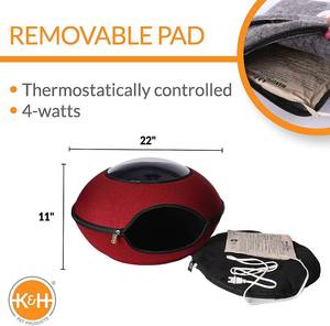 lot 120 image: K&H Pet Products Thermo Lookout Pod Heated Cat Bed