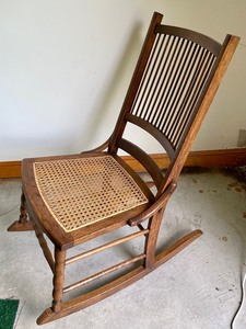 Vintage Caned Rocking Chair