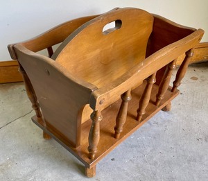 Vintage Wooden Magazine Rack