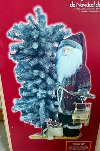 Holiday Home Accents 4 Foot Giant Santa with a Faux Tree