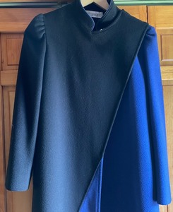 Alorna Wool Coat with Stylish Over the Shoulder Sash
