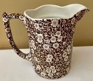 Starffordshire Pitcher and 11 Tuscan Fine English Bone China Plates