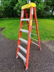 Werner 6ft Orange Fiberglass Step Ladder