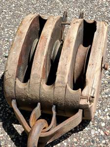 Vintage 20 Large Wooden Pulley