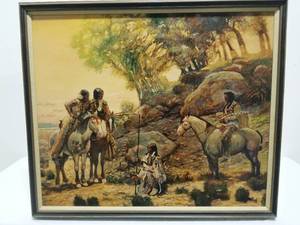 lot 77 image: Untitled (Indians), Gary Smith Painting