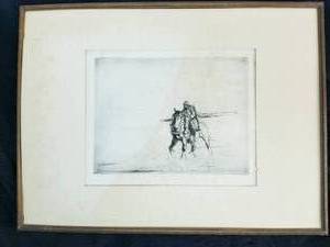 lot 29 image: Ostend Shrimper Blampied Etching