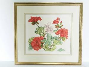 lot 192 image: Gianni Raffaelli Engraving of Geraniums
