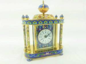 lot 57 image: Chinese Blue and Gold Clock