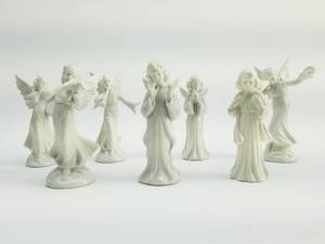 lot 101 image: Group of 7 Dresden Porcelain Angels