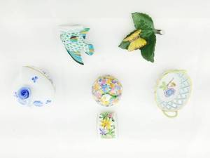 lot 124 image: Group of 6 Herend Porcelain Items