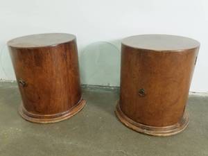 lot 16 image: Pair of Lamp Tables with Glass Tops