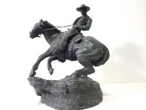 lot 190 image: Holland Thomas Western Sculpture of Cowboy on Horse